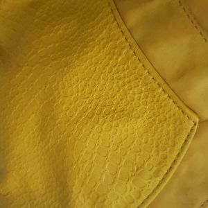 Vintage Sunflower Yellow Leather Crossbody Bag